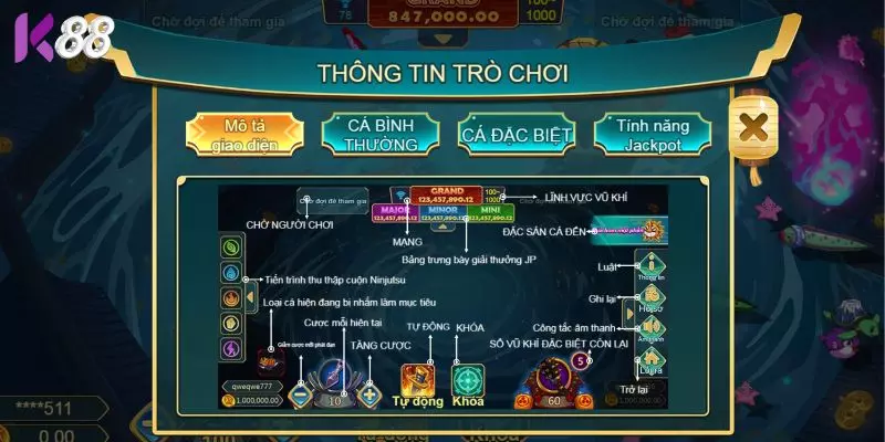 Giới thiệu game Ninja Fishing K88