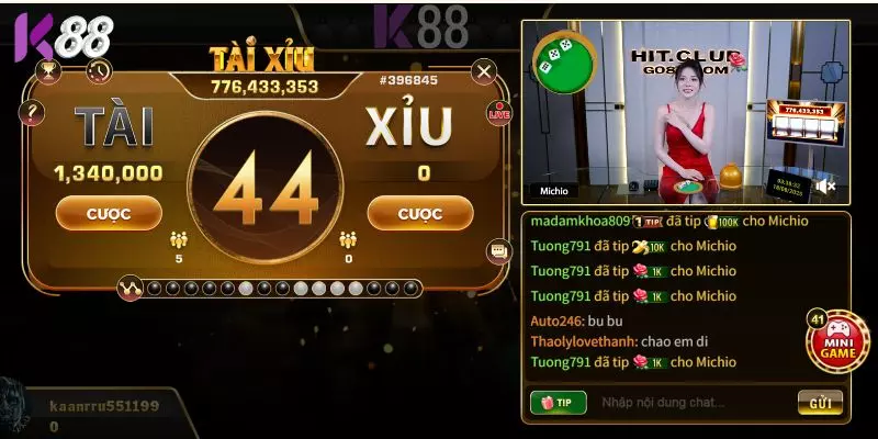 Kinh nghiệm thắng Tài Xỉu Live tại K88